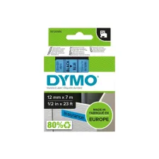 Labeltape Dymo LabelManager D1 polyester 12mm zwart op blauw
