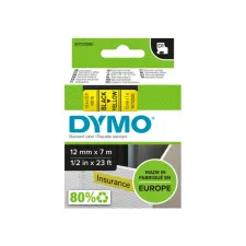Labeltape Dymo LabelManager D1 polyester 12mm zwart op geel