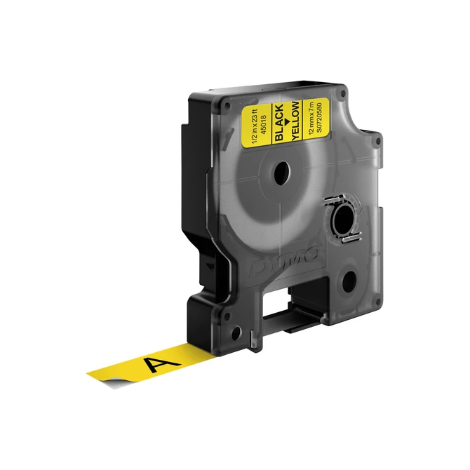 Labeltape Dymo LabelManager D1 polyester 12mm zwart op geel