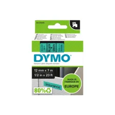 Labeltape Dymo LabelManager D1 polyester 12mm zwart op groen