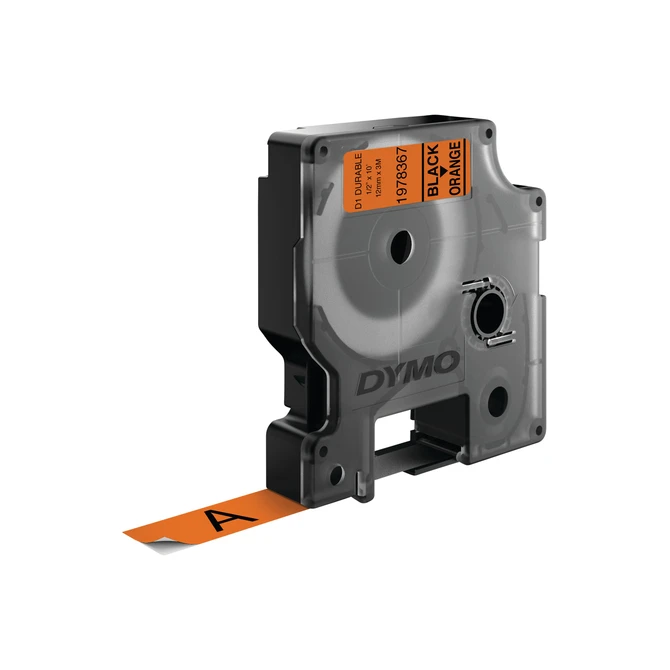 Labeltape Dymo LabelManager D1 polyester 12mm zwart op oranje