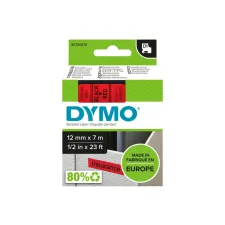 Labeltape Dymo LabelManager D1 polyester 12mm zwart op rood
