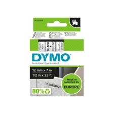 Labeltape Dymo LabelManager D1 polyester 12mm zwart op transparant