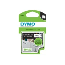 Labeltape Dymo LabelManager D1 polyester 12mmx5.5m zwart op wit