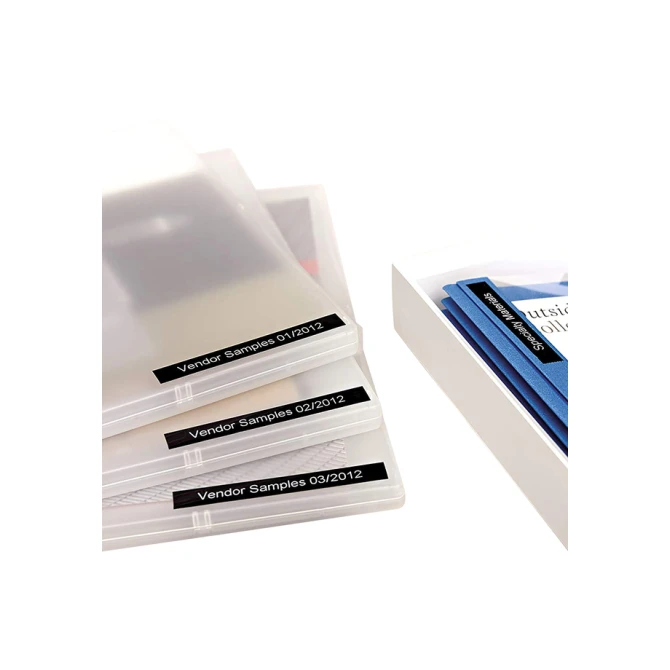 Labeltape Dymo LabelManager D1 polyester 19mm wit op zwart