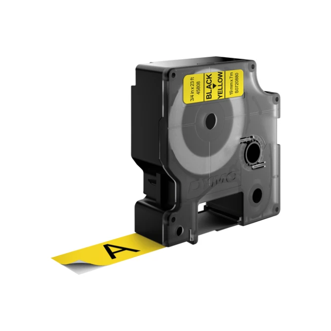 Labeltape Dymo LabelManager D1 polyester 19mm zwart op geel