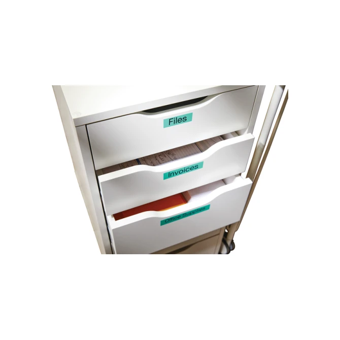 Labeltape Dymo LabelManager D1 polyester 19mm zwart op groen