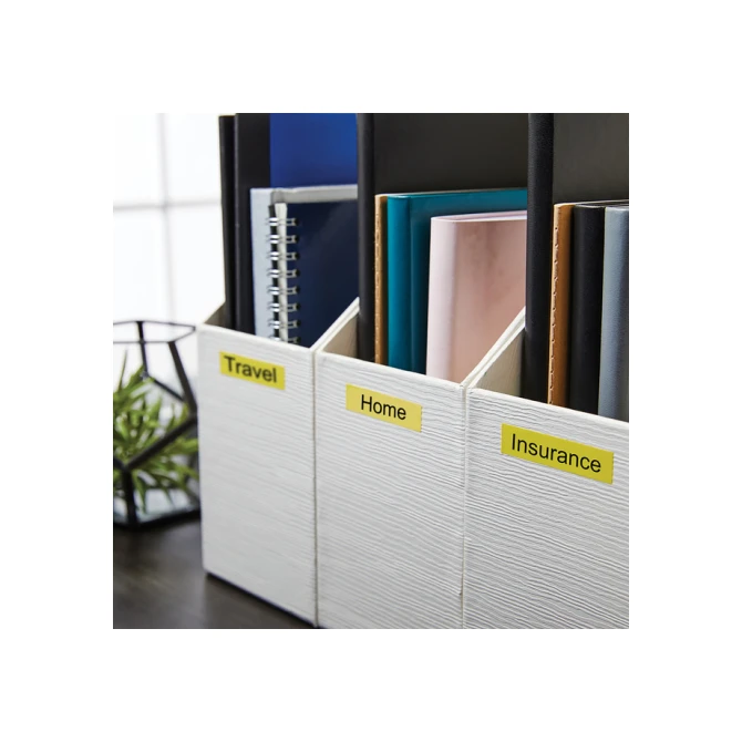 Labeltape Dymo LabelManager D1 polyester 24mm zwart op geel