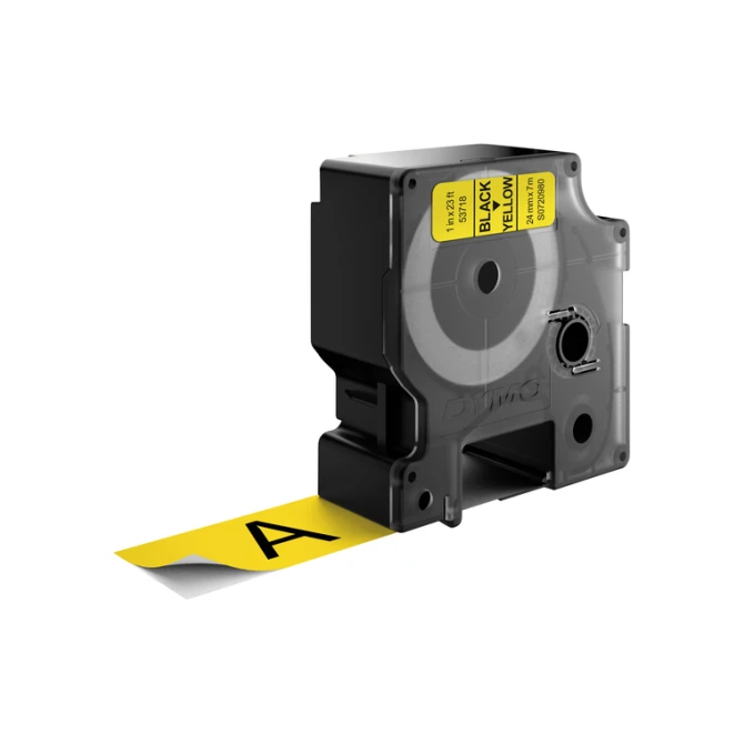 Labeltape Dymo LabelManager D1 polyester 24mm zwart op geel