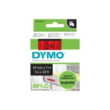 Labeltape Dymo LabelManager D1 polyester 24mm zwart op rood