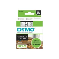 Labeltape Dymo LabelManager D1 polyester 24mm zwart op wit