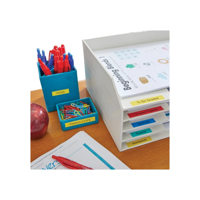 Labeltape Dymo LabelManager D1 polyester 6mm zwart op geel