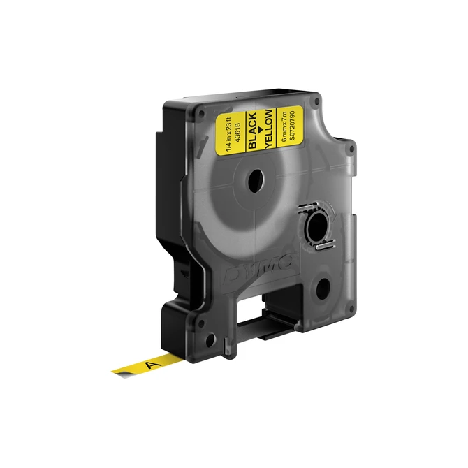 Labeltape Dymo LabelManager D1 polyester 6mm zwart op geel