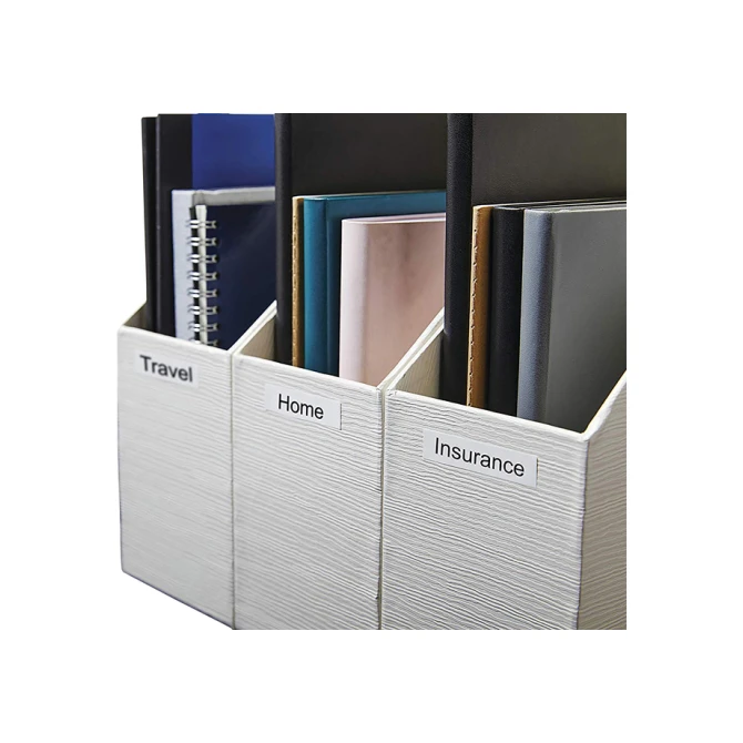 Labeltape Dymo LabelManager D1 polyester 6mm zwart op wit