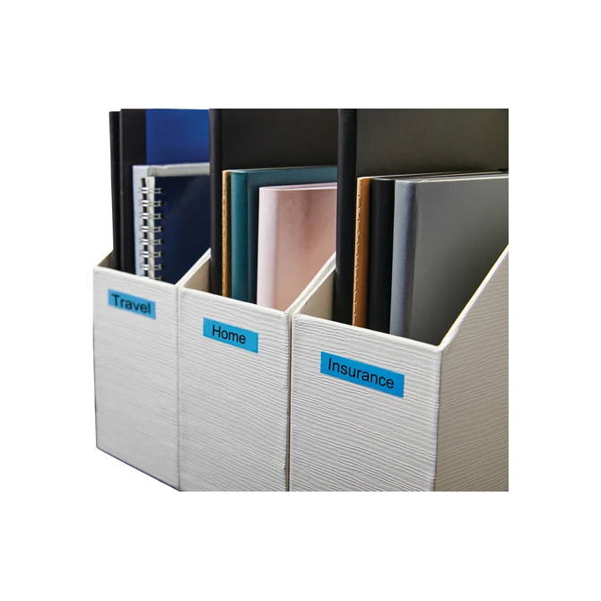 Labeltape Dymo LabelManager D1 polyester 9mm zwart op blauw