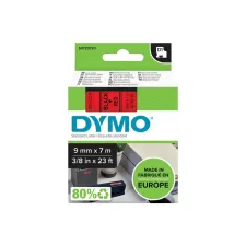 Labeltape Dymo LabelManager D1 polyester 9mm zwart op rood