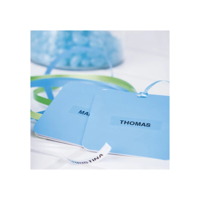 Labeltape Dymo LetraTag plastic 12mm zwart op transparant