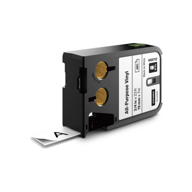 Labeltape Dymo XTL multifunctioneel 19mm zwart op wit