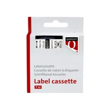Labeltape Quantore 45013 12mmx7m zwart op wit
