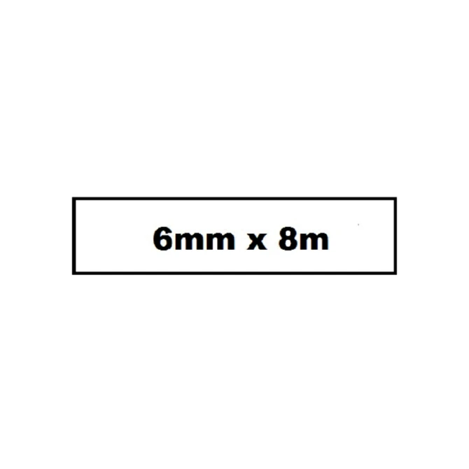 Labeltape Quantore TZe-211 6mmx8m zwart op wit