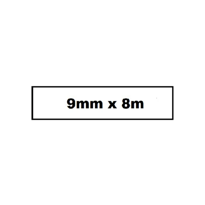 Labeltape Quantore TZe-221 9mmx8m zwart op wit
