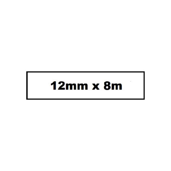 Labeltape Quantore TZe-231 12mmx8m zwart op wit