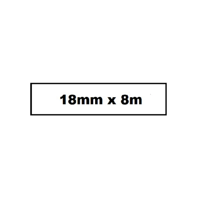 Labeltape Quantore TZe-241 18mmx8m wit/zwart
