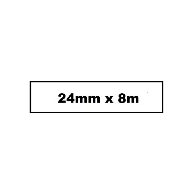 Labeltape Quantore TZe-251 24mmx8m zwart op wit