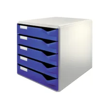 Ladenblok Leitz A4 5 laden blauw/wit Ladenblok Leitz A4 5 laden blauw/wit