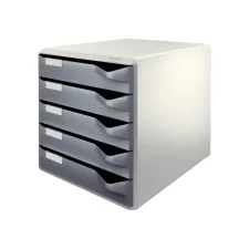 Ladenblok Leitz A4 5 laden donkergrijs/wit Ladenblok Leitz A4 5 laden donkergrijs/wit