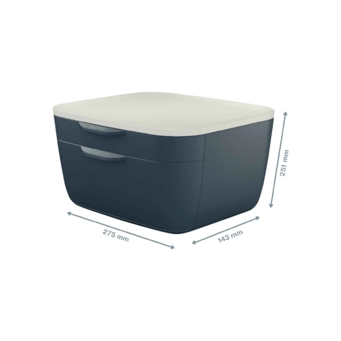 Ladenblok Leitz Cosy 2 laden grijs Ladenblok Leitz Cosy 2 laden grijs