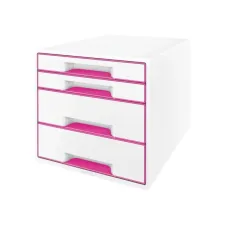Ladenblok Leitz WOW 4 laden wit/roze Ladenblok Leitz WOW 4 laden wit/roze