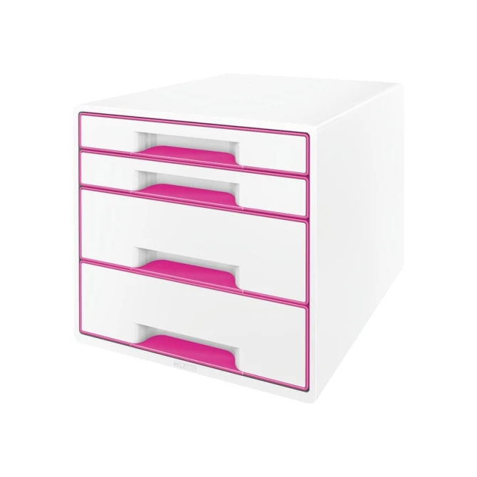 Ladenblok Leitz WOW 4 laden wit/roze