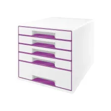 Ladenblok Leitz WoW 5 laden wit/paars Ladenblok Leitz WoW 5 laden wit/paars
