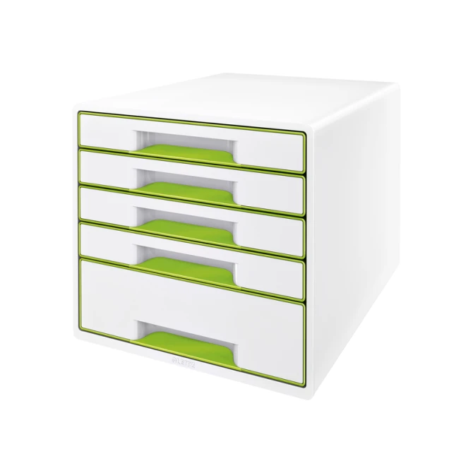 Ladenblok Leitz WOW CUBE 5 laden wit/groen