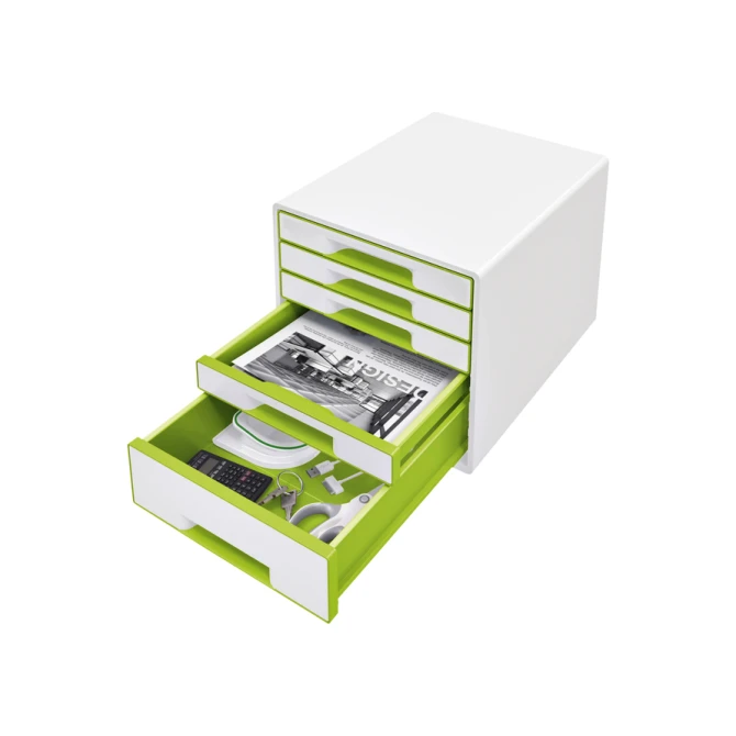 Ladenblok Leitz WOW CUBE 5 laden wit/groen