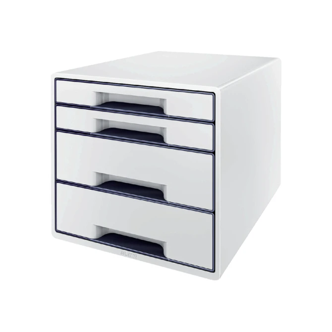 Ladenblok Leitz WOW CUBE A4 maxi 4 laden wit/grijs