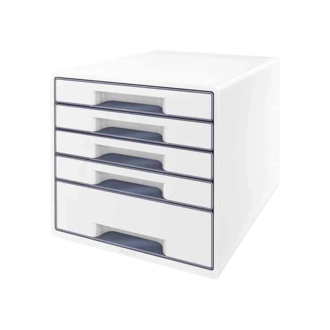 Ladenblok Leitz WOW CUBE A4 maxi 5 laden wit/grijs