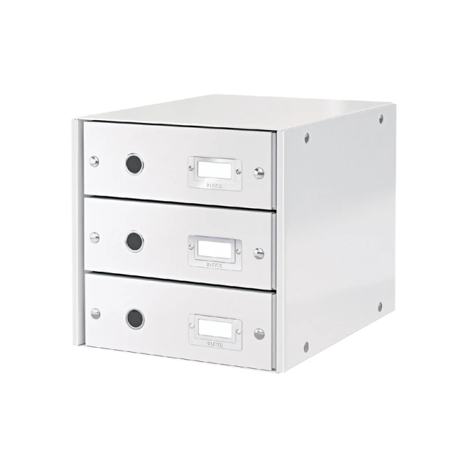 Ladenkast Leitz WOW Click & Store 3 laden gerecycled karton wit