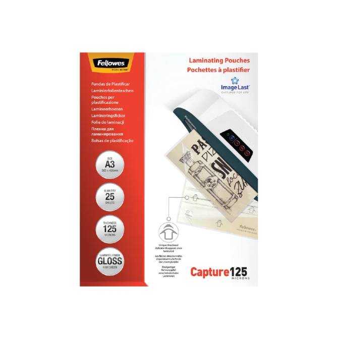 Lamineerhoes Fellowes A3 2x125micron glans 25 stuks