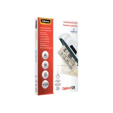 Lamineerhoes Fellowes A4 2x125micron glans 100 stuks Lamineerhoes Fellowes A4 2x125micron glans 100 stuks