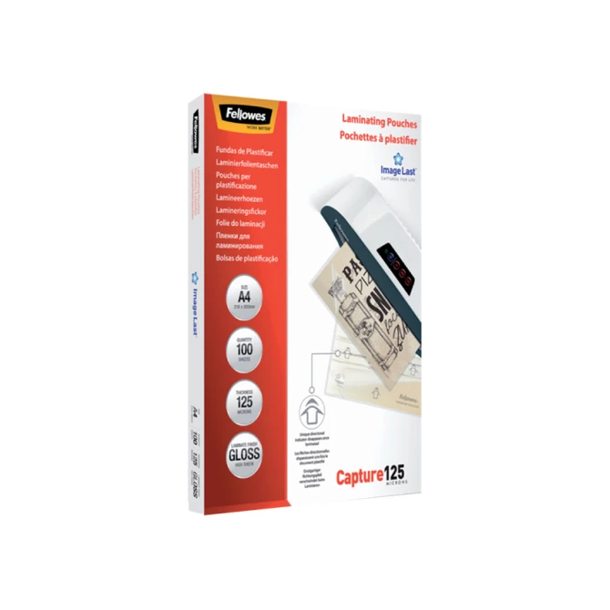 Lamineerhoes Fellowes A4 2x125micron glans 100 stuks