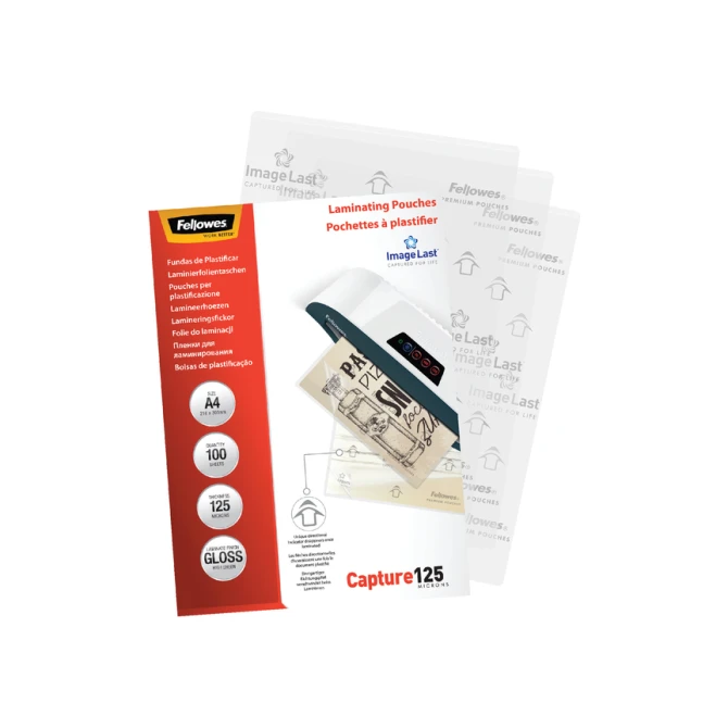 Lamineerhoes Fellowes A4 2x125micron glans 100 stuks