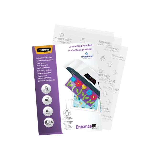 Lamineerhoes Fellowes A4 2x80micron glans 100 stuks
