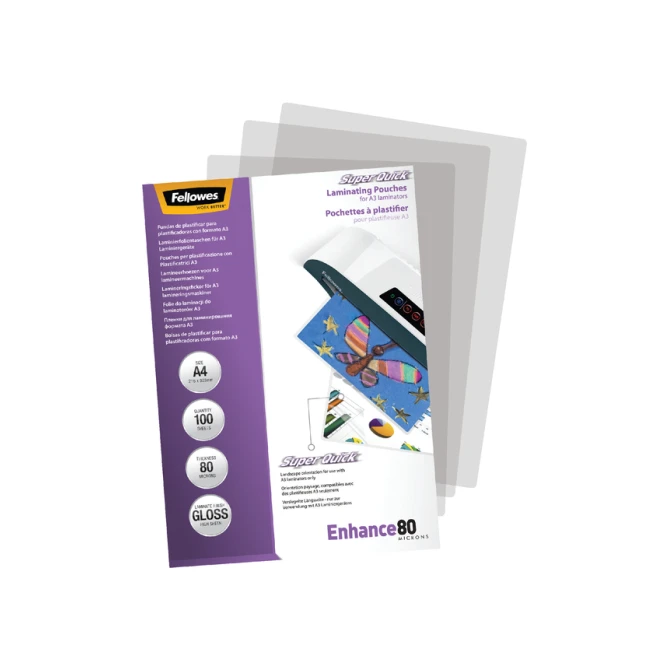 Lamineerhoes Fellowes A4 Superquick 2x80micron 100 stuks