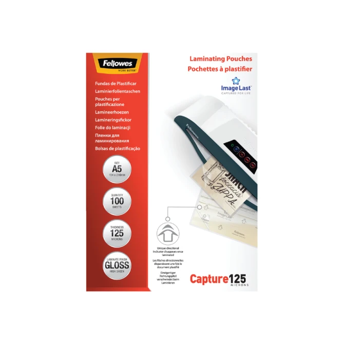 Lamineerhoes Fellowes A5 2x125micron glans 100 stuks