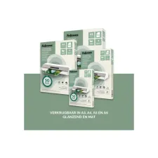 Lamineerhoes Fellowes A6 2x75micron recycled mat 100stuks Lamineerhoes Fellowes A6 2x75micron recycled mat 100stuks