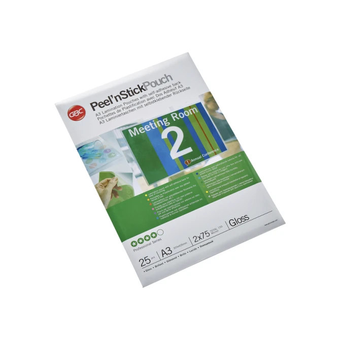 Lamineerhoes GBC A3 zelfklevend 2x75micron 25 stuks