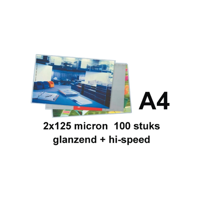 Lamineerhoes GBC A4 highspeed 2x125micron 100 stuks