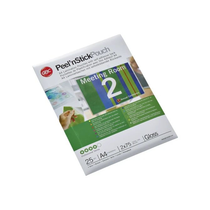Lamineerhoes GBC A4 zelfklevend 2x75micron 25 stuks
